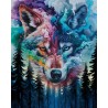 wolf forest diamond painting art