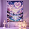 dreamy pink heart scenery