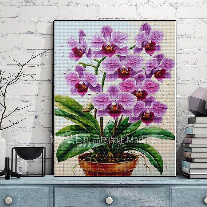 Phalaenopsis aphrodite diamond art