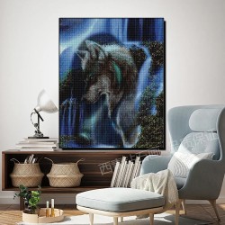 wolf diamond art