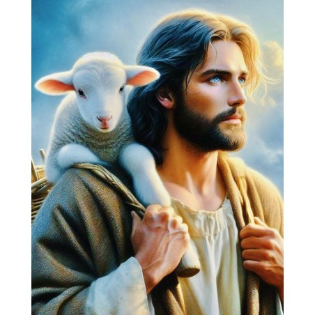 shepherd lamb jesus diamond art