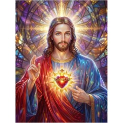 holy jesus diamond dot canvas