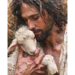 5D square diamond art painting jesus kiss lamb 921651  wholesale distributor