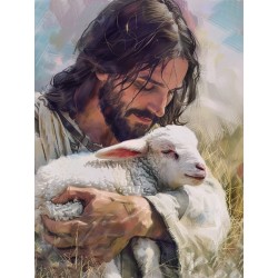 square diamond art painting jesus kiss lamb 921652  wholesale distributor