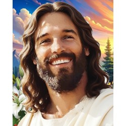 smiling jesus portrait 5d square diamond art painting distributor