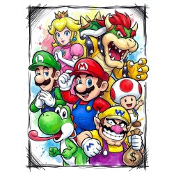 mario diamond painting