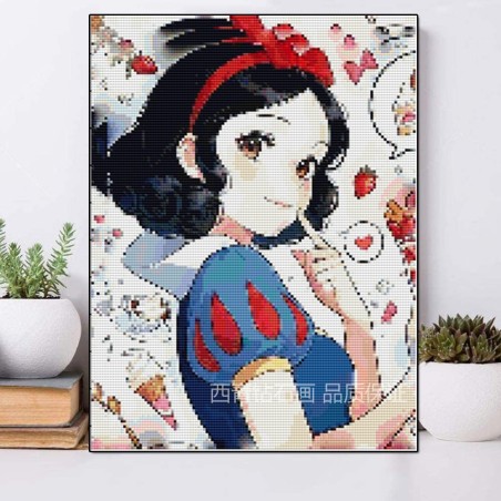 Cute snow white diamond art