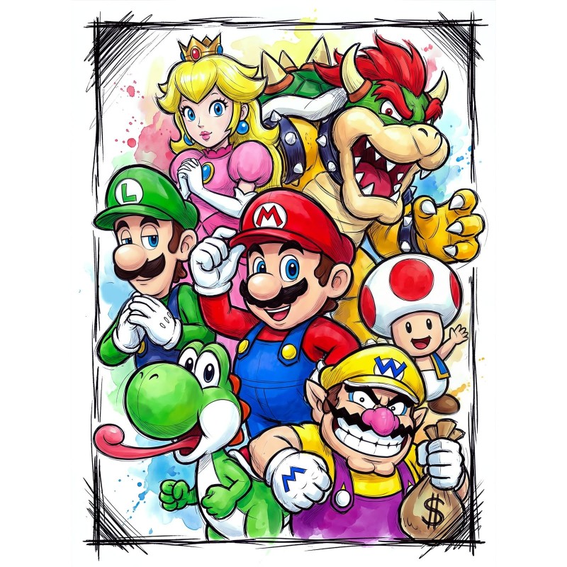 Mario game diamond painting kits china manufacturer company
