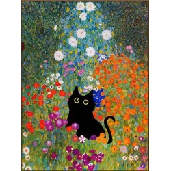vangogh flower garden cat diamond painting wholesale china manufacturer