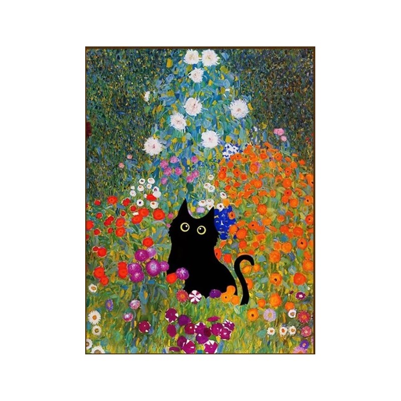 vangogh flower garden cat diamond painting wholesale china manufacturer