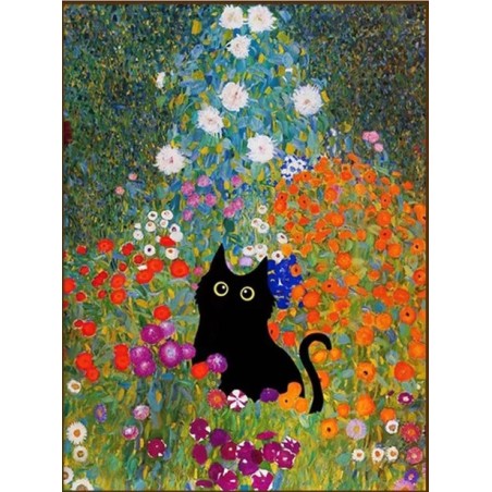 vangogh flower garden cat diamond painting wholesale china manufacturer
