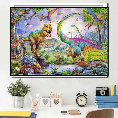 drinking water dinosaur family diamond painting jurassic world 5d full drill round square diamond art