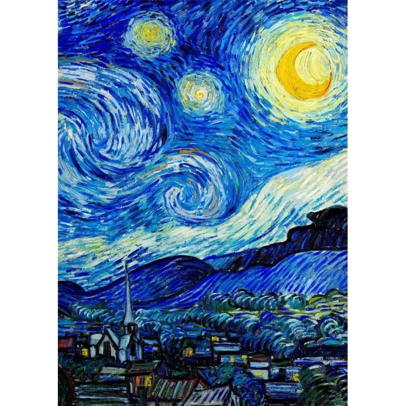 Van gogh Starry night 5d mosaic diamond painting wholesale company  china manufacturer