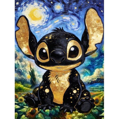 disney black stitch starry night quare diamond painting rhinestone cavnas china manufacturer