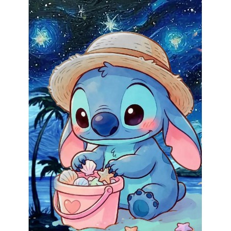 cute disney baby stitch on beach diamond painting rhinestone cavnas china manufacturer