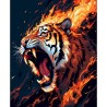Fire tiger 5d diamond painting rhinestone cavnas china manufacturer