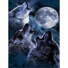 wolf family moon diamond painting rhinestone cavnas china manufacturer