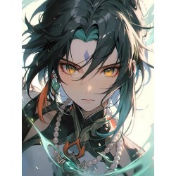 genshin impact xiao boy anime diamond painting arts dots china manufacturer