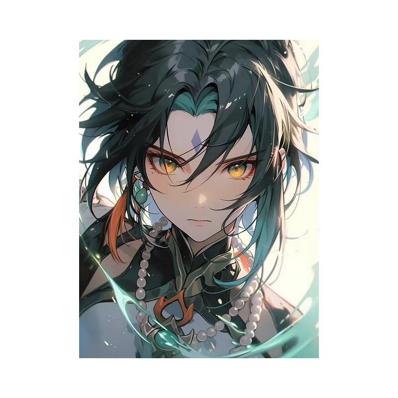 genshin impact xiao boy anime diamond painting arts dots china manufacturer