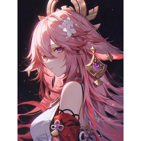 genshin impact Yae Miko anime diamond painting arts dots china company wholesale