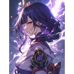 genshin impact Raiden Shogun anime diamond painting arts dots china company wholesale