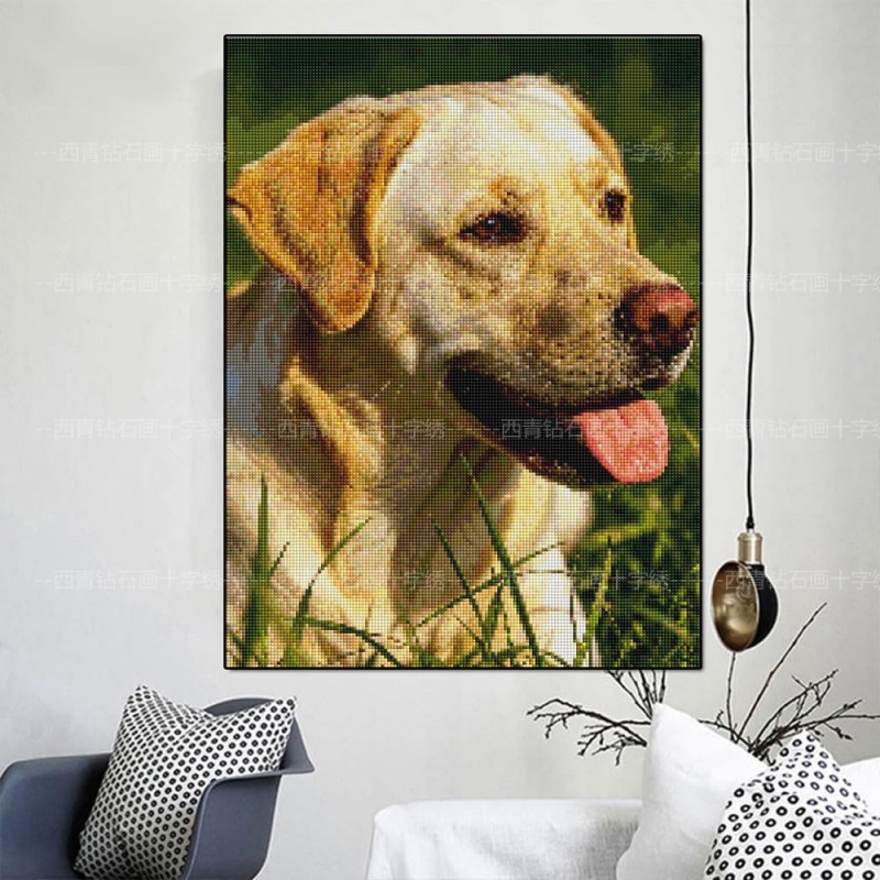 dog diamond painting