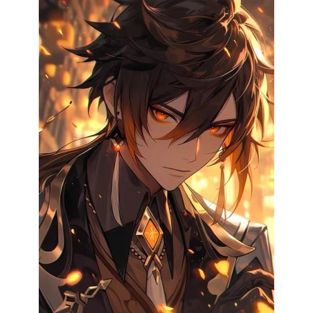 genshin impact Morax anime diamond painting arts dots china company wholesale