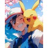 Ash Ketchum pikachu pokemon diamond painting arts dots china company wholesale