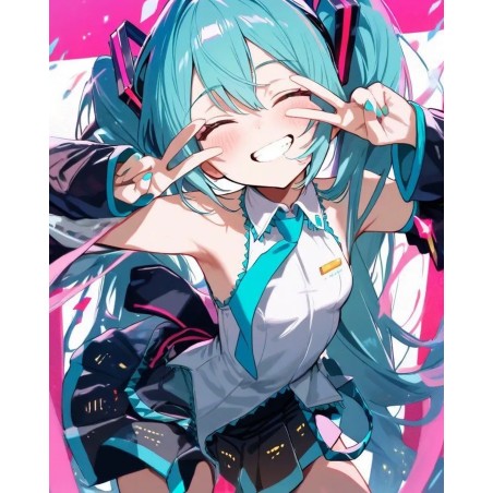 Anime cute miku girl japanese diamond painting kits factory 40x50