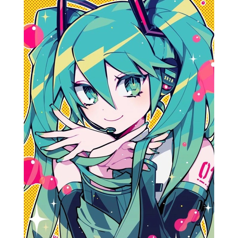 Anime cute miku girl 5d diy diamond painting kits factory 40x50