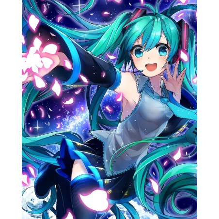 Anime cute sakura miku girl   diy diamond painting kits art factory 40x50
