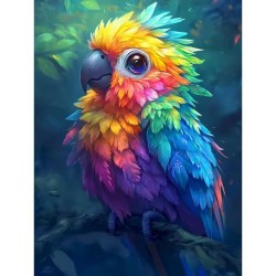 cute colorful baby parrto diy 5f diamond painting kits art factory 40x50