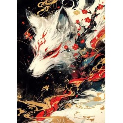 Animal fox square 5D diamond painting kits china factory wholesale