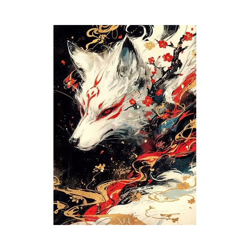 Animal fox square 5D diamond painting kits china factory wholesale