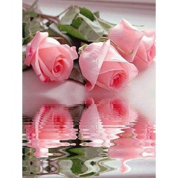 Pink rose flwoer square 5D diamond painting kits china factory wholesale