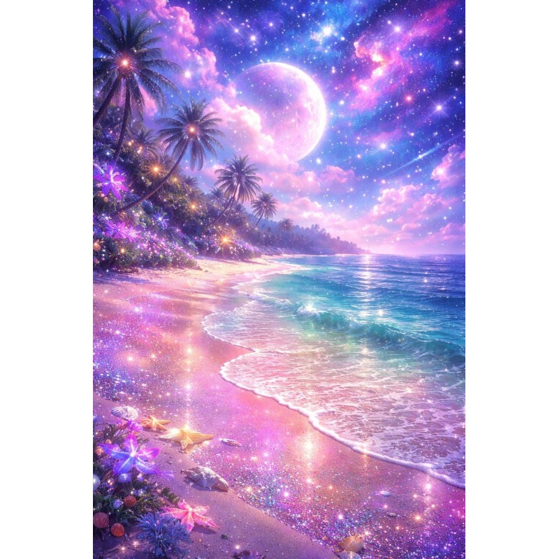 pink moon beach