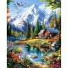 snow mountain forset scenery
