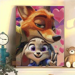 Valentine's Day Love Zootopia 2 disney Diamond Art Club Dot for adults
