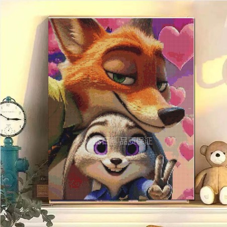 Valentine's Day Love Zootopia 2 disney Diamond Art Club Dot for adults