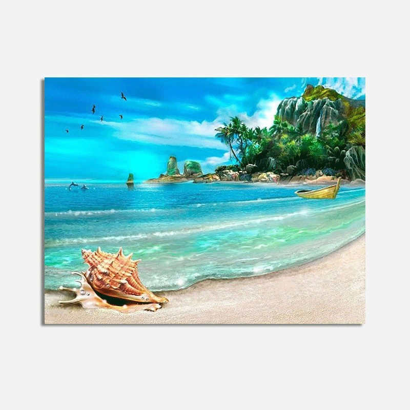 Blue beach scenery