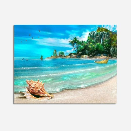 Blue beach scenery