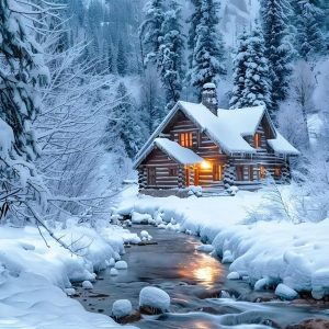 Mountain Winter Diamond Painting Kit 5D Scenery diamond art