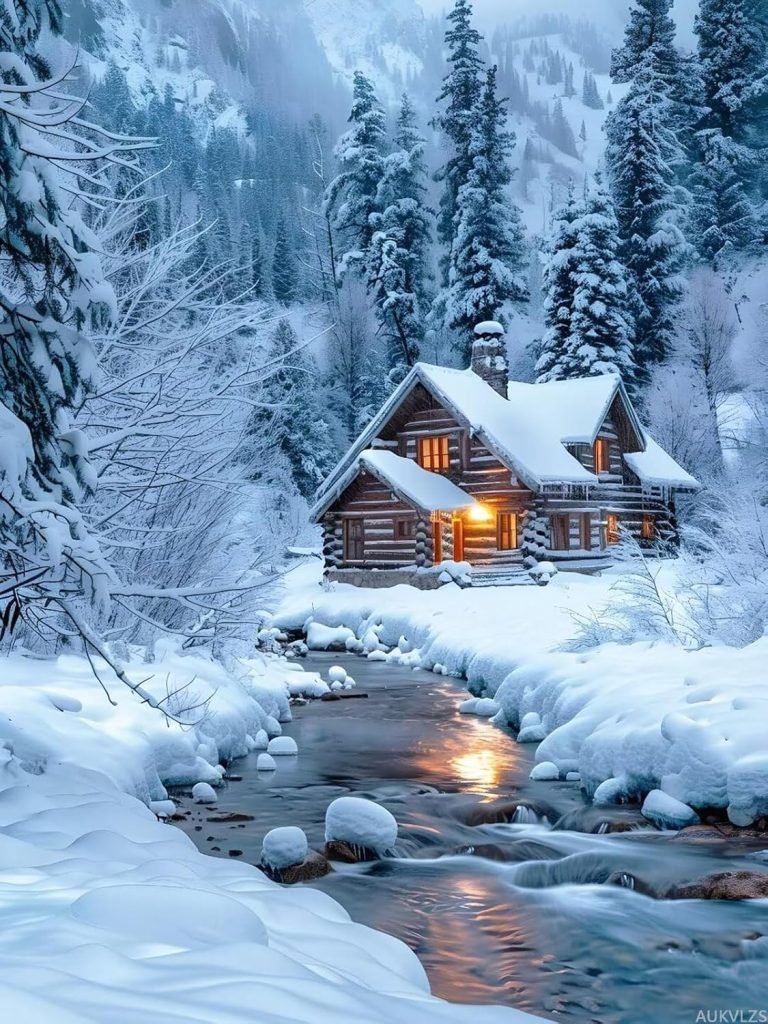 Mountain Winter Diamond Painting Kit 5D Scenery diamond art